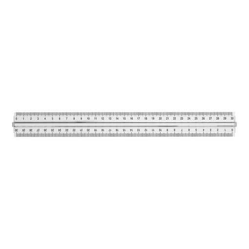 Picture of ERICHKRAUSE PLASTIC RULER 30CM WITH GRIP TRANSPARENT